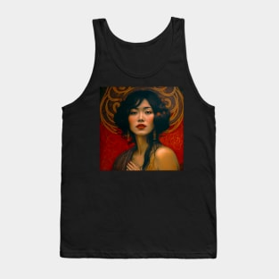 Art Deco Style Woman Tank Top